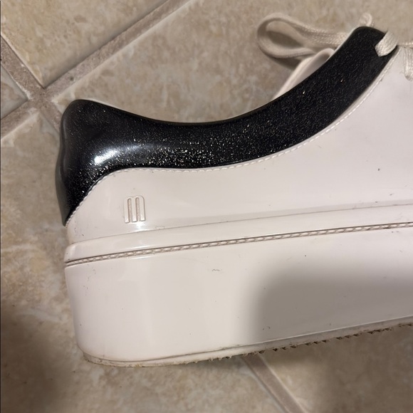 Melissa White and Black Sneakers with Platform Sole - Picture 2 of 4